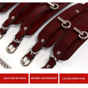 leather bondage kit, leather bondage set