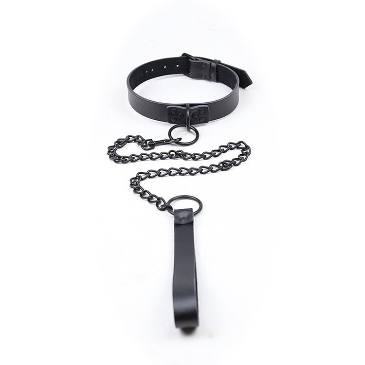Sexy Genuine Leather Sex Necklace