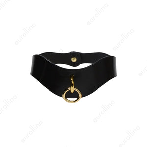 Genuine Leather BDSM Choker With Leash Ring