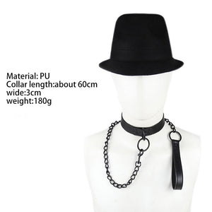 Sexy Genuine Leather Sex Necklace