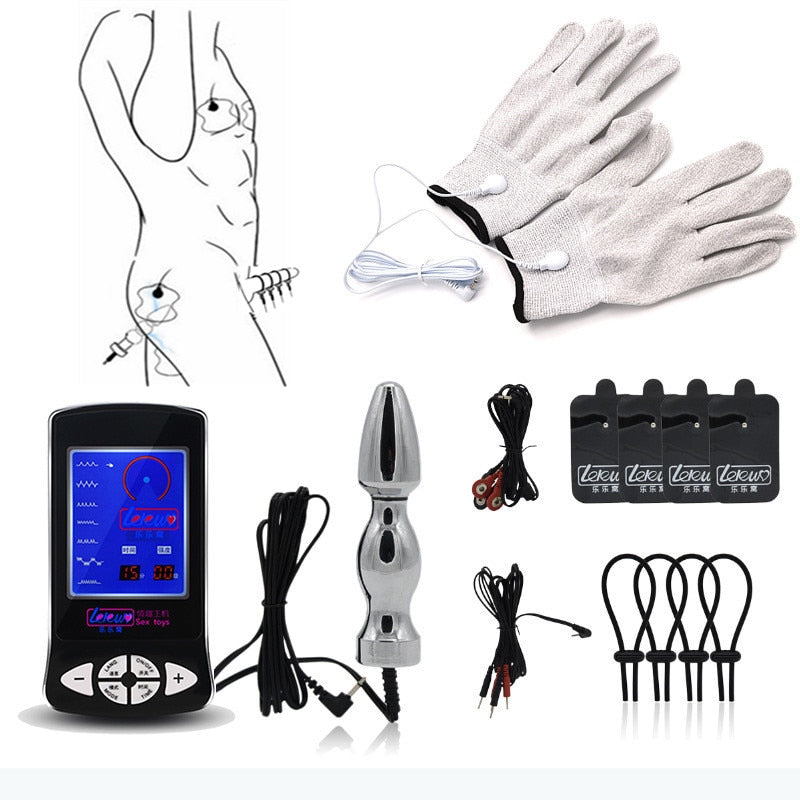 Full Set Electroshock Kit with Gloves