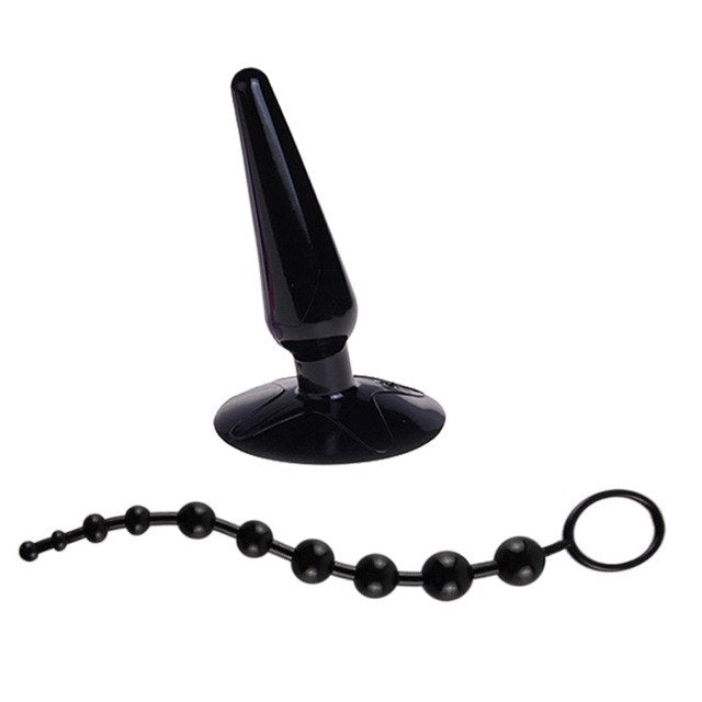 Jelly Anal Plug with Anal Beads