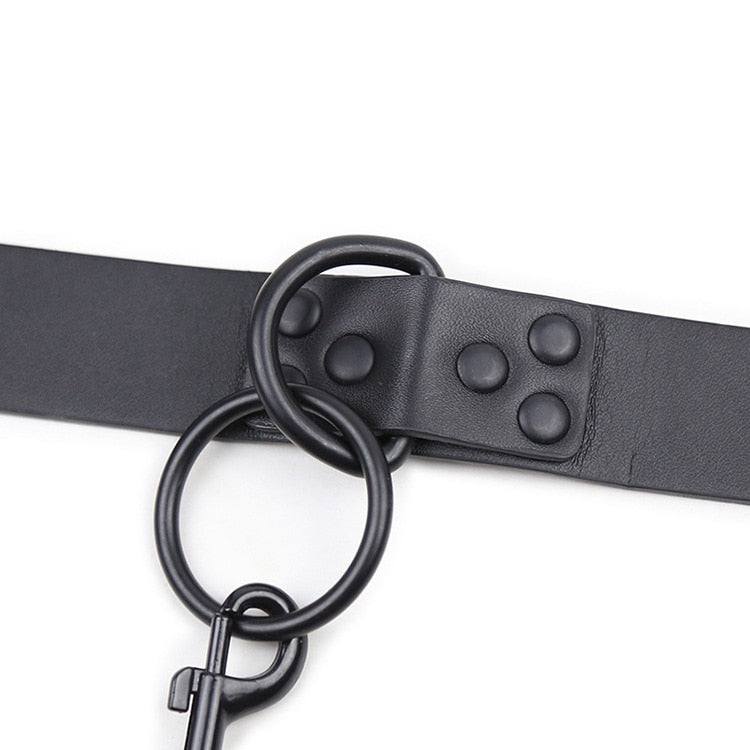 Sexy Genuine Leather Sex Necklace