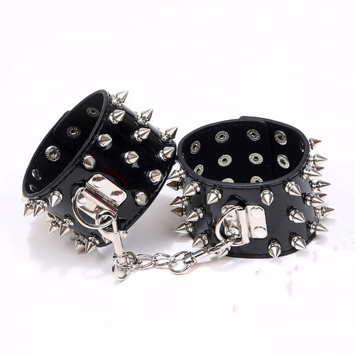 Leather Handcuffs For Female Erotic Punk