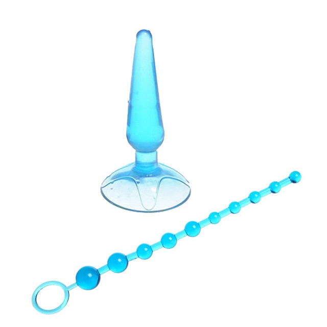 Jelly Anal Plug with Anal Beads