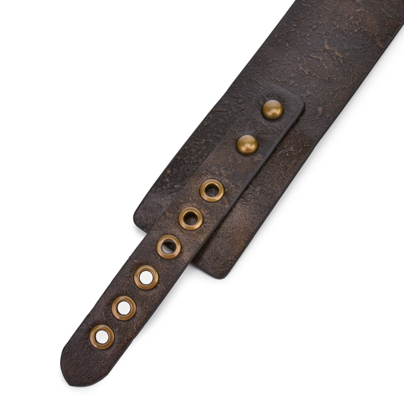 Brown Vintage Genuine Leather Sex