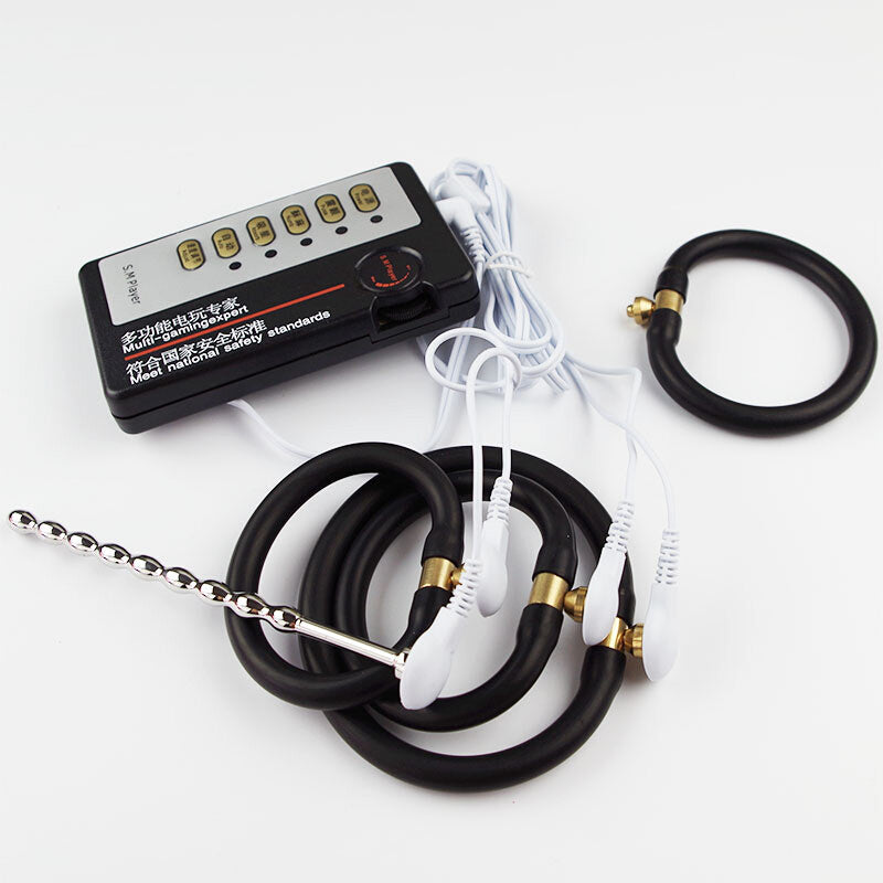 Anal Plug Cock Ring Electroshock Set