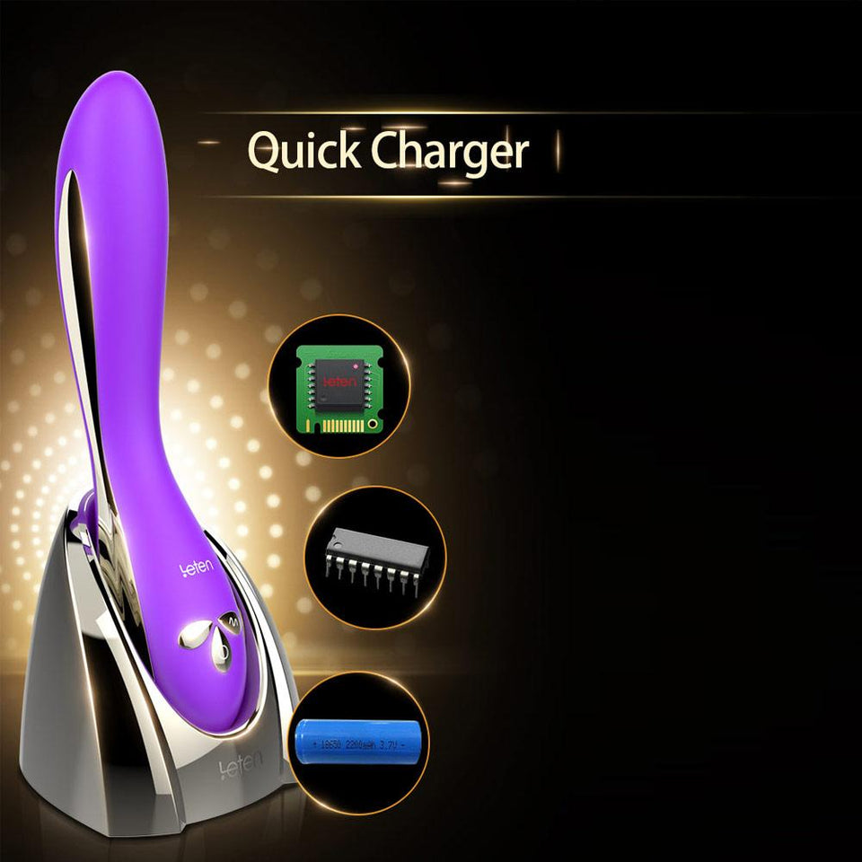 Ergonomic Vibrator with Fast Charging Base