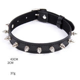 BDSM Sexy Buckle Rivet Spiked PU Leather Collar