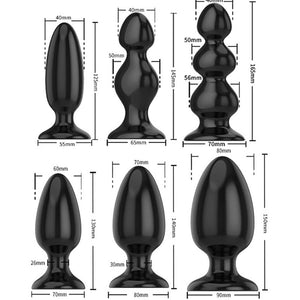 Black Silicone Huge Butt Plug