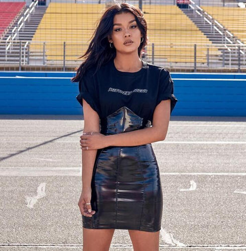 Sexy Shiny PU Leather Skirt