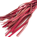 Genuine Leather Knitted Red Flogger